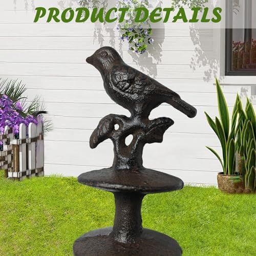 2 Pcs Heavy Duty Cast Iron Garden Hose Guide Stakes, Maijdoany Yard Art Decor, Bird-Shaped Hose Guards Keeps Garden Hose Out of Flower Beds for Plant Protection Greenhouse - Image 3