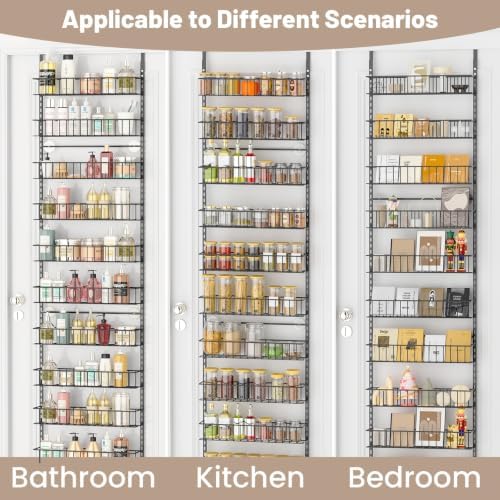 ElegantArray 9-Tier Pantry Door Organizer, Deep Gray - Image 6