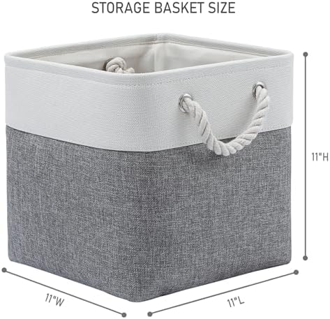 11 Inch 6 Pack Cube Storage Bins with Handles - Image 4
