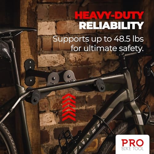 PRO BIKE TOOL Bike Rack for Garage Wall Mount - Horizontal Bike Storage - Image 5