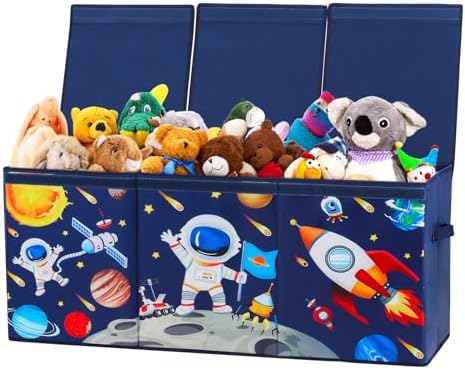 decalsweet Large Toy Box Collapsible Chest Organizer with Flip Lid for Kids by Decalsweet