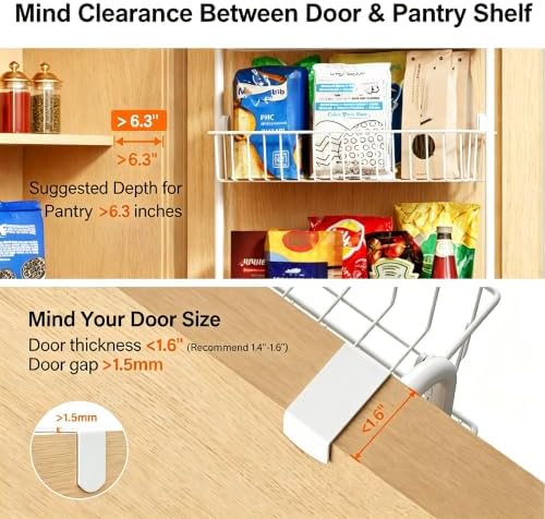 Delamu Over The Door Pantry Organizer, 8-Tier Hanging Spice Rack - Image 3