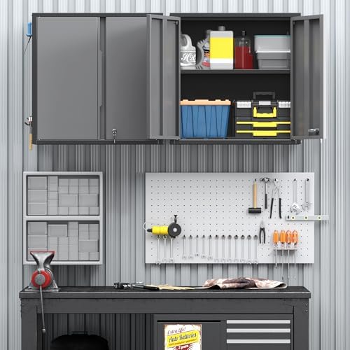 Coolsun 26" H Garage Wall Cabinet with Lockable Doors and Adjustable Shelf - Image 2
