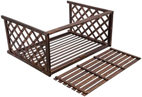 Air Conditioner Fence Screen, Brown AC Covers for Outside to Hide AC & for Outdoor Privacy for Trash Cans, Garden Fences and Pet Fences (110 * 50 * 85 cm) - Image 4