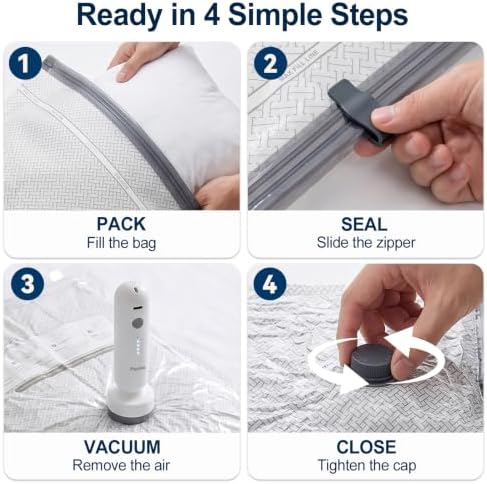 Large Vacuum Storage Bags, Airtight Space Saver with Pump, 20 Pack - Image 7
