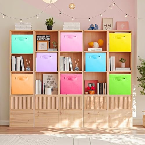 ShellKingdom Storage Bins, Foldable Fabric Storage Cubes, 8 Pack, 8 Colors - Image 4