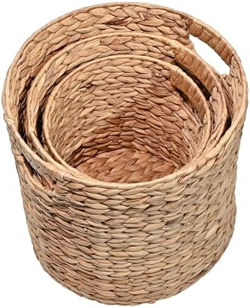 happimess Avery 3-Piece Cylinder Nesting Baskets 13", Natural - Image 6
