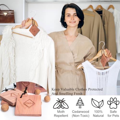 2PC Luxury 48'' Organic Cotton Garment Storage Bag for Hanging Clothes | 8 Cedar Blocks for Fresh Smell| Breathable Garment Bag for Hanging Clothes for Closet Best for Suit, Sweater, Short Dress, Gown - Image 3