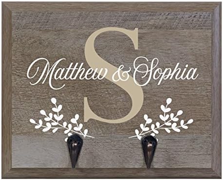 Rooms Organized Personalized Re-Engineered Family Name Barn Wood Decor Wall Mounted Coat Hat and Dog Leash Rack Storage with 2 Metal Hooks 10" w x 8" h 4.25" deep - Image 2