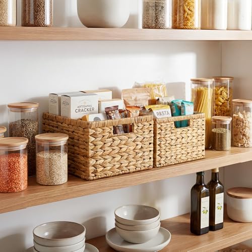StorageWorks Wicker Baskets for Storage, Wicker Storage Baskets, 2-Pack - Image 2
