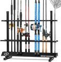 Savior Equipment Fishing Rod Rack Holder Organizer, 24-48 Slots to Hold Fresh Salt Water Spinning Rods & Reel Combo, Lightweight Aluminum Vertical Fish Pole Garage Storage Ground Display Stand by SaviorEquipment