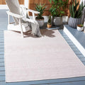 SAFAVIEH Washable Rug Outdoor Courtyard Collection - 4' x 5'7", Ivory & Pink, Non-Shedding & Easy Cleaning, Ideal for Patio, Backyard, Mudroom (CY8196-56212) by Unknown