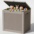 Outdoor Storage Box, 42 Gallon Waterproof Resin Patio Deck Box by ATMELT