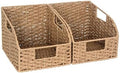StorageWorks Wicker Baskets for Organizing, Book Baskets, Orange, 2-Pack by StorageWorks
