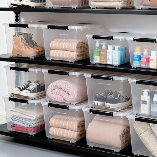 Citylife 82 Quart Large Clear Plastic Storage Bins with Lids 6-Pack - Image 5
