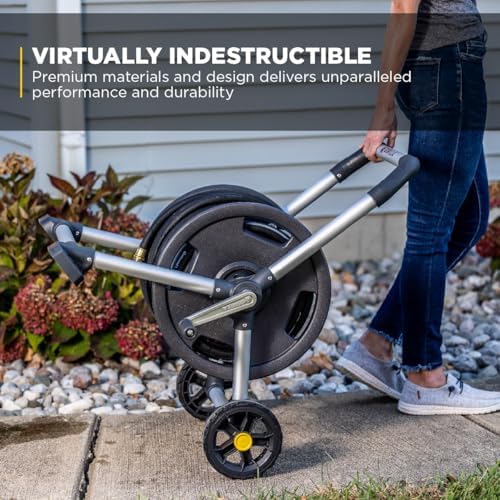 Gorilla GRS-200H Aluminum Garden Hose Reel, 200 Ft, No-Leak Brass Fittings - Image 6