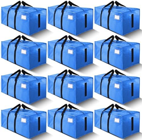 HOMESURE Supports 200lbs Heavy Duty Moving Bags - Strong Zipper & Wrap-Around Handles - Water-Resistant Storage Totes, Durable Alternative to Moving Boxes - 12 Pack - Sky Blue by testVendor01-gamma