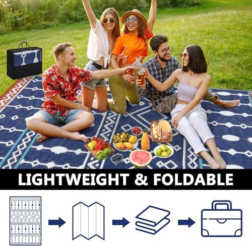 Acekool RV Outdoor Rug 9x18 FT, Waterproof Large Area Plastic Camping Mat - Image 6