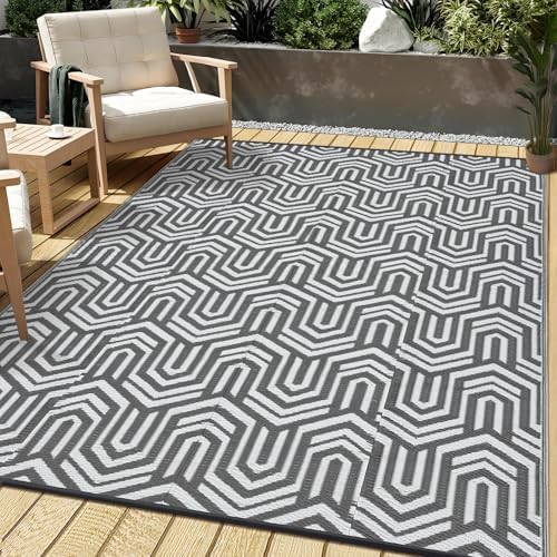 GAOMON Outdoor Rug 9x12 ft Waterproof Reversible Patio Rug by GAOMON