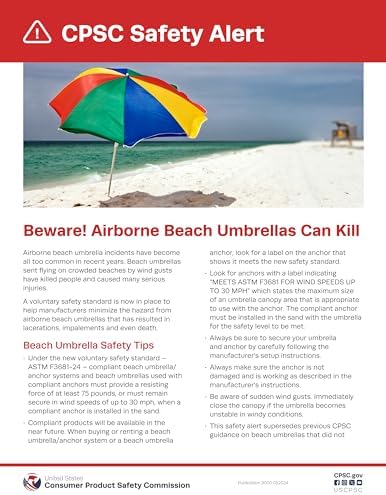 BEACHBUB ALL-IN-ONE BEACH UMBRELLA SYSTEM. Includes ULTRA Base (compliant with the ASTM F3681-24 Beach Umbrella Safety Standard). (Deep Ocean Blue) - Image 3