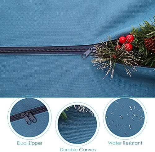 Hearth & Harbor Christmas Tree Storage Bag - Artificial Christmas Tree Bag with Reinforced Handles, Dual Zipper, Wide Opening - Storage Container for Trees and Decorations, 7.5 + 9 FT - 600D Oxford - Image 7