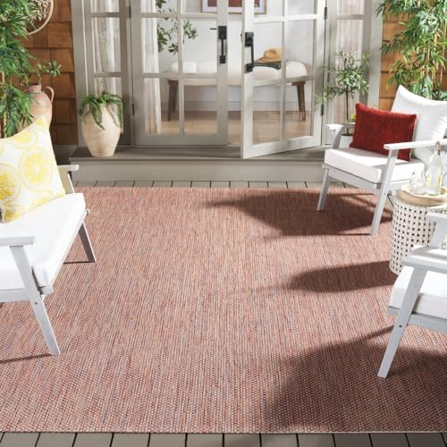 SAFAVIEH Courtyard Outdoor Area Rug 8x10, Large Red & Beige CY8521-36521 by Unknown