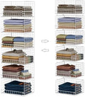 Yociyoga 6-Tier Stackable Closet Organizers and Storage Shelves, Closet Shelf Organizer Basket Bins, Foldable Sweater Storage for Clothes Organizer System, White（Patent No. 30022416） by FollowWithYociyogaTogether
