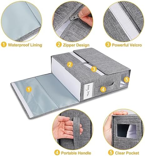Cosybreeze Bed Sheet Organizers and Storage, Foldable Bed Sheet Set 4 Pack Twin/Full/King/Queen Size Organizing Bedding Container Linen Closet Organizer for Duvet Covers Clothes Towels, Grey - Image 4