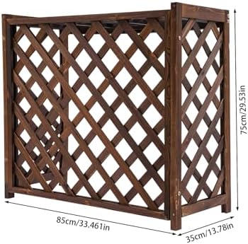 Air Conditioner Fence Screen, Brown AC Covers for Outside to Hide AC & for Outdoor Privacy for Trash Cans, Garden Fences and Pet Fences (85 * 35 * 75 cm) - Image 2