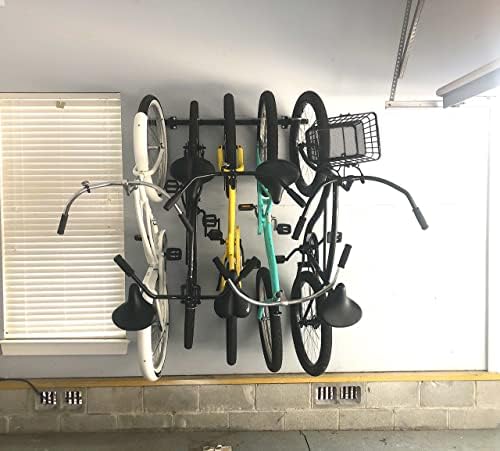 StoreYourBoard Bike Storage Rack – Heavy Duty Garage Bike Rack for 5 Bicycles, Space-Saving Vertical Bike Rack, Adjustable Wall Bike Mount for Garage Organizer, Bicycle Hanger, Holds 300 lbs - Image 6