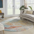 Nourison Home Celestial Sealife 10' x Round Area Rug - Easy Clean, Non Shedding, Bed Room, Living Room, Dining Room, Kitchen (10' x Round) by NourisonHome