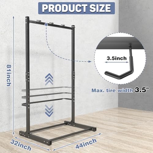 WALMANN Freestanding Bike Stand for 4 Bikes Garage, Vertical Bike Storage - Image 3