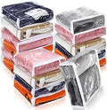 Kingdder 16 Pcs Clear Zippered Storage Bags Plastic Sweater Bag with Zipper by Kingdder