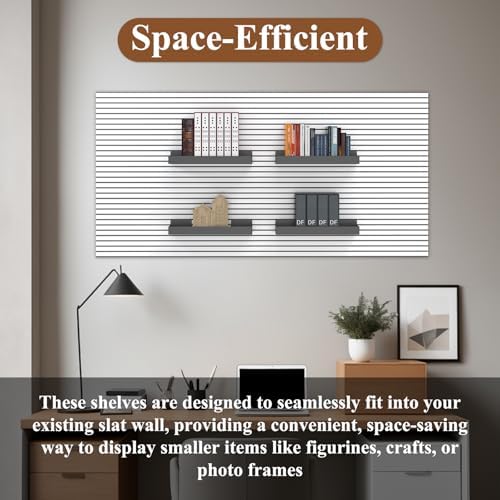 16 x 8 Inch Metal Slatwall Shelves, 4‑Pack, Slatwall Accessories - Image 4