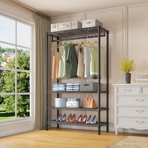 VIPEK V1 Wire Garment Rack, 4-Tier Clothes Rack, Freestanding Closet, Black - Image 2