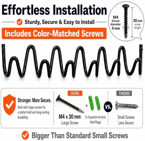 Coat Rack Wall Mount, Modern Wave Metal Wall Hooks - Image 6