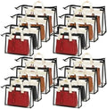 16 Pack Clear Dust Bags for Handbags, 4 Sizes Purse Dust Bags for Storage with Zipper and Handle, Purse Storage Bags for Handbag Storage, Closet Organization by ZUQIAN