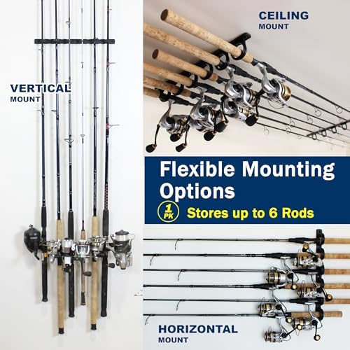 Rush Creek Creations Ceiling Fishing Rod Holder for 6 Rods, Fishing Gear (Pack of 12) - Image 3