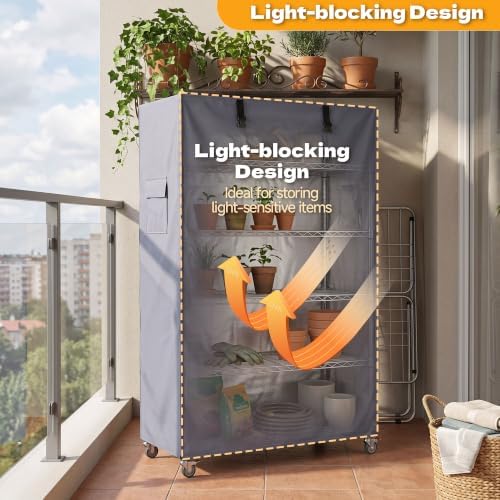 Rack Cover for Wire Shelves, Fits 30"W x 14"D x 62"H Shelving units - Image 5