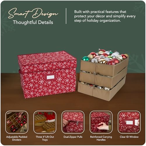 Covermates Adjustable Ornament Storage Box, 19.25" W x 13" D x 12.5" H - Image 4