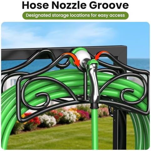 Keten Garden Hose Holder, Heavy Duty, Freestanding for Outside, Metal - Image 4