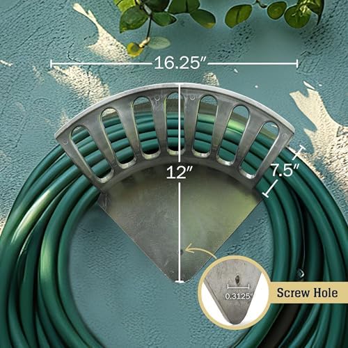 Kings County Tools Garden Water Hose Holder for 200ft 1/2" Hosing, Silver - Image 3