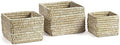 Napa Home & Garden Rivergrass Mini Square Baskets, Set Of 3 White by Napa+Home+%26+Garden