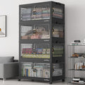 BROVIEW 120Gal Stackable Storage Bins with Lids Foldable Boxes,Black,4Pack by BROVIEW-EnjoytheArtofLife