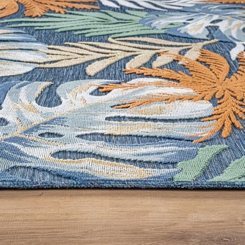 Luul Home Floral Indoor Outdoor Rugs 6x9 Large Area Rug for Living Room, Patio Decor, Kitchen, and Entryway Rug, Washable Stain Resistant Outside Carpet Midnight 6 x 9 - Image 7