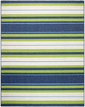 Gertmenian Premium Indoor/Outdoor Loop Area Rug - 9x13 Extra Large, Durable, Easy-Cleaning & Non-Shedding, Ideal for High Traffic Areas in Deck Patio or Mudroom - Stripes, Navy Blue, 19489 by Gertmenian