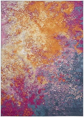 Nourison Home Passion Sunburst 12' x 18' Area Rug, Modern, Abstract, Easy Clean, Non Shedding, Bed Room, Living Room, Dining Room, Kitchen (12x18) - Image 4