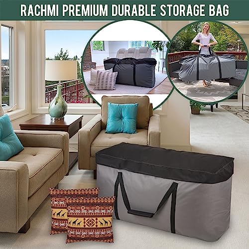 Rachmi 2-Pack 600D Extra Large Heavy Duty Cushion Storage Bag 152 Gal 60" - Image 4