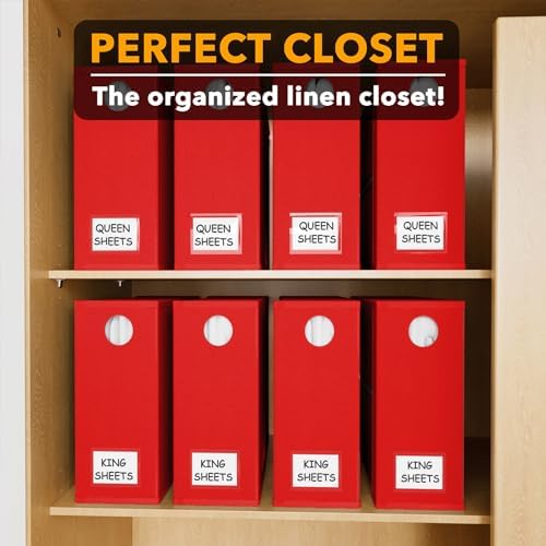 SpaceAid 8 Pack Bed Sheet Organizers and Storage, Foldable Sheet Organizer for Linen Closet, Sheets Set Folder Keeper with Window XL (Queen & King Size) Bedding Container (Red, 8 Pack) - Image 5