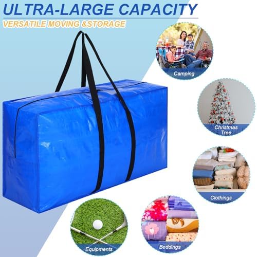 Windyun 4 Pack 57 Gallon Extra Large Moving Bags XXL Heavy Duty Storage Bag - Image 4